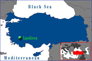 Laodicea on the map