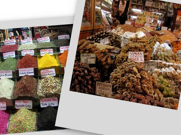 from goods, toys and clothes to exotic aphrodisiacs in spice market, egyptian bazaar in istanbul. 