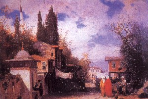 A street in Uskudar,(Germain-Fabius Brest,Oilpainting,Topkapi Palace)