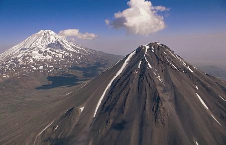 mountain in turkey, aerial photo