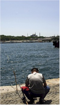 A symbol of Christian and Islamic heritages, Saint Sophia towers above the Golden Horn (photo) and the Bosporus strait connecting Europe and Asia