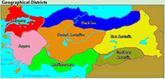 map of Turkey by regions