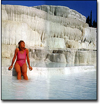 Pamukkale, cotton castle in Denizli, Turkey