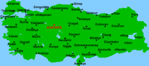Turkey Map by cities